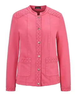 Jeansjacke mit Lochspitze