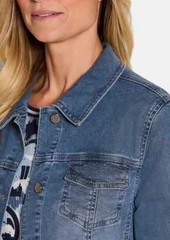 Jeansjacke mit Ziersteinchen