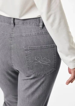 Jeans LOUISA mit Stickerei