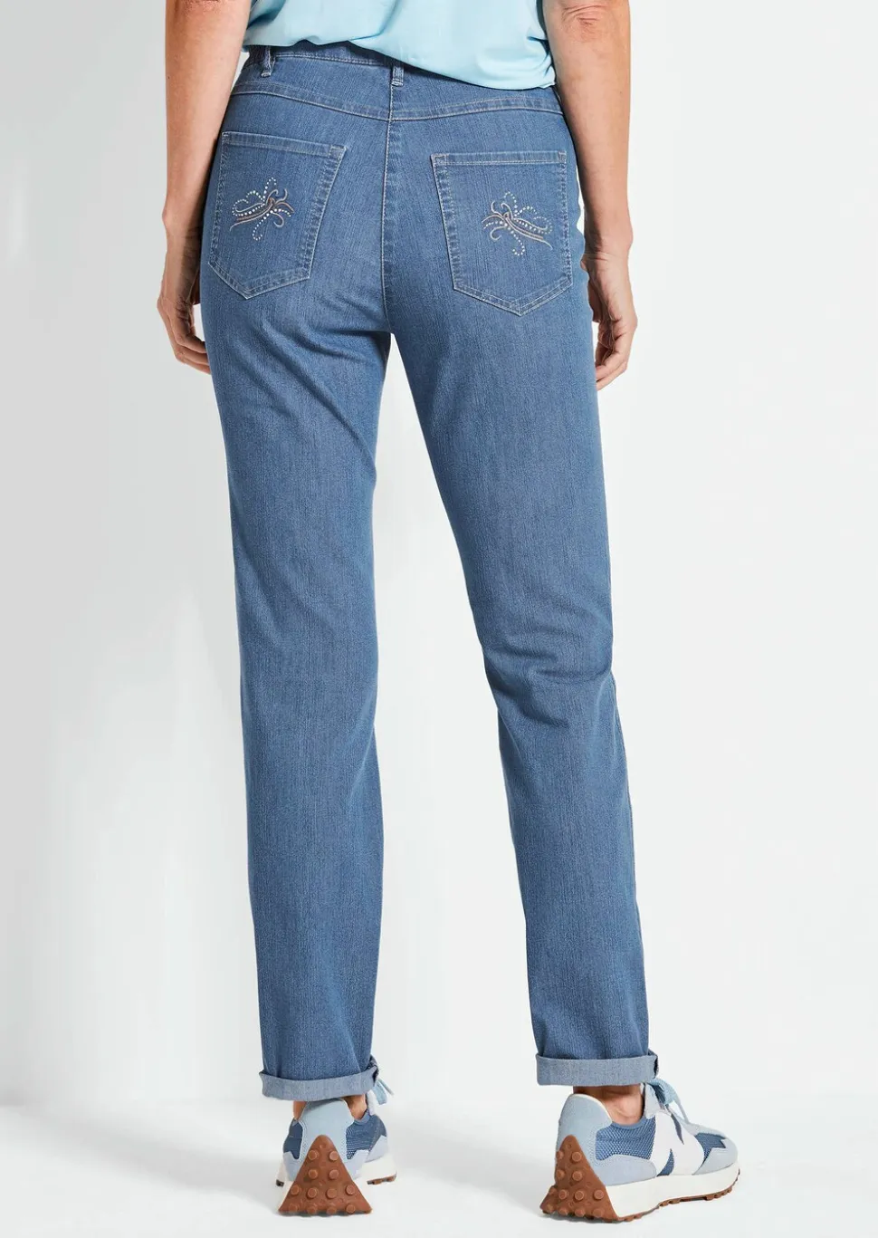 Jeans LOUISA mit Stickerei