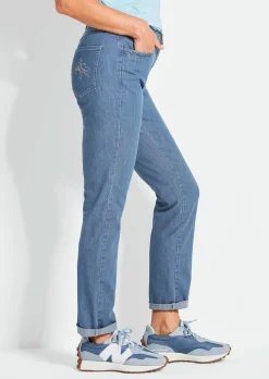 Jeans LOUISA mit Stickerei