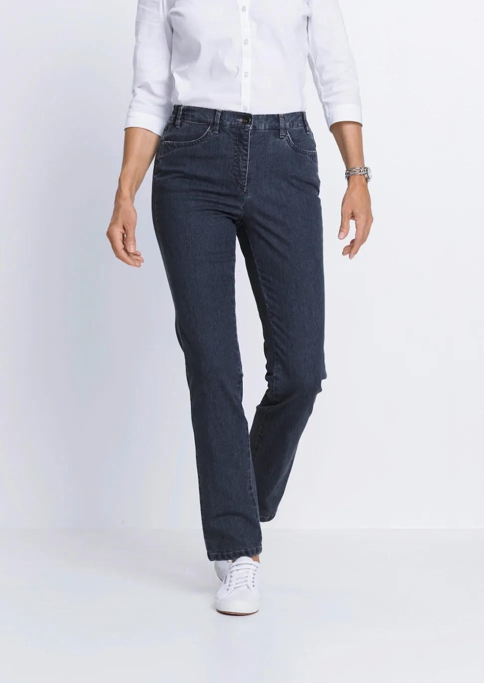 Jeans LOUISA mit Stickerei