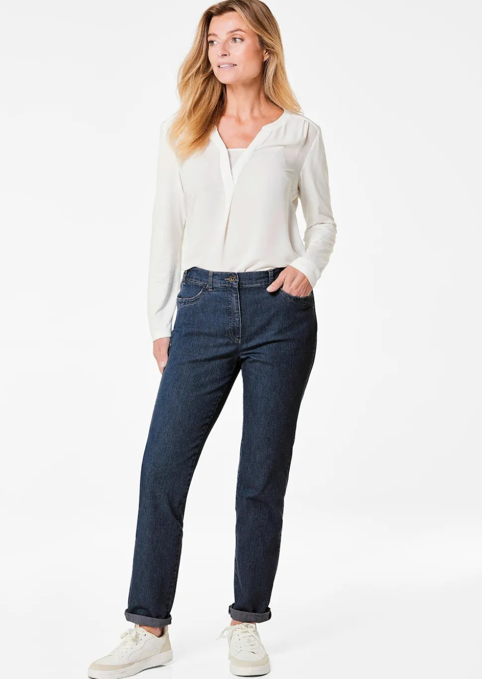 Jeans LOUISA mit Stickerei