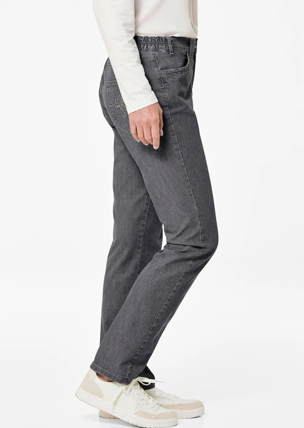 Jeans LOUISA mit Stickerei