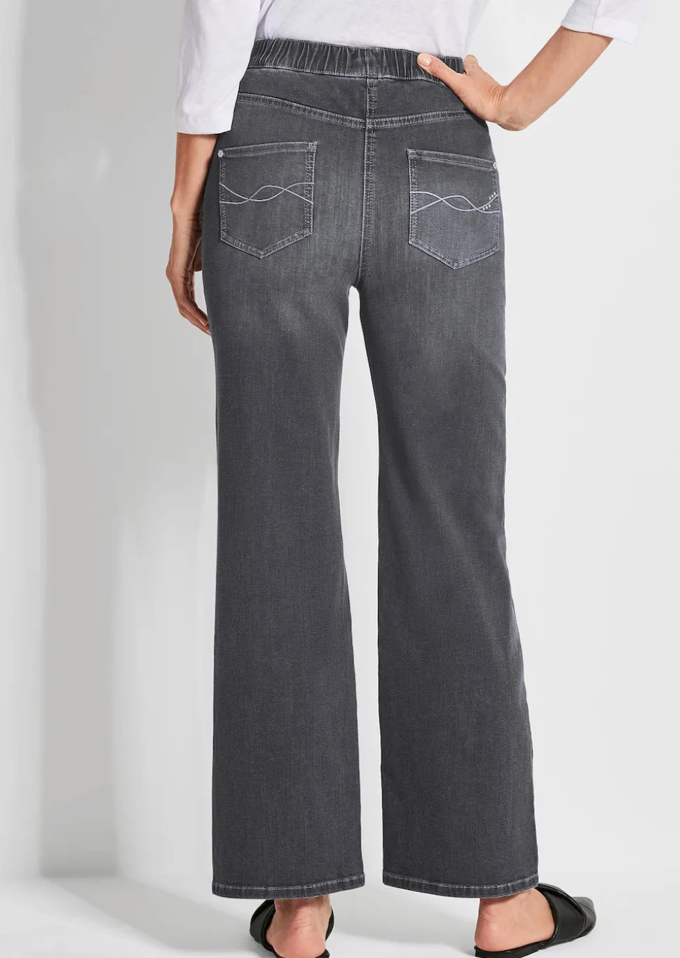 Jeansschlupfhose VERA mit weitem Bein