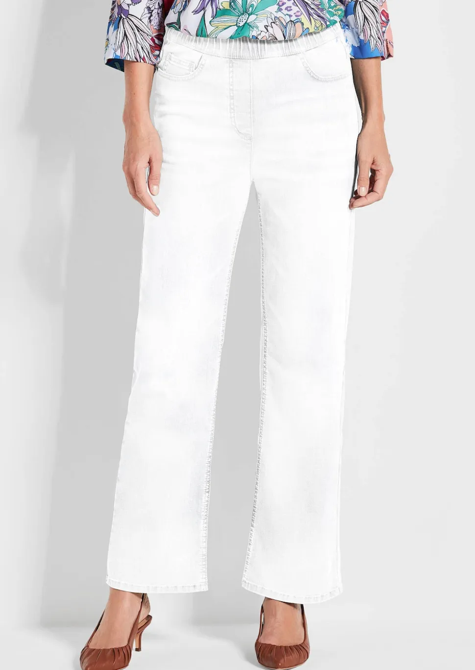 Jeansschlupfhose VERA mit weitem Bein
