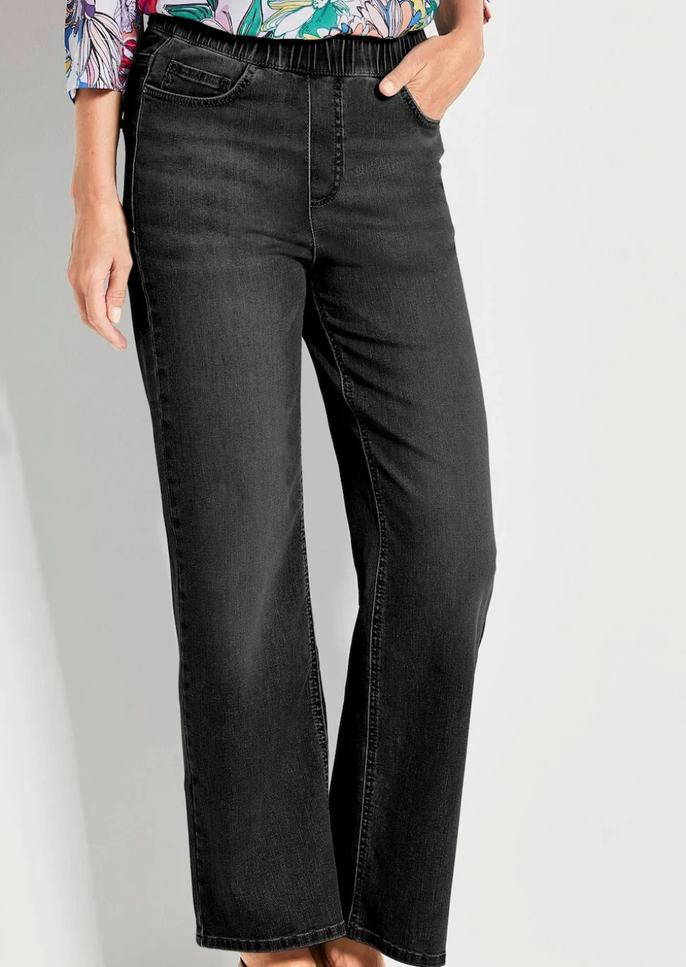 Jeansschlupfhose VERA mit weitem Bein