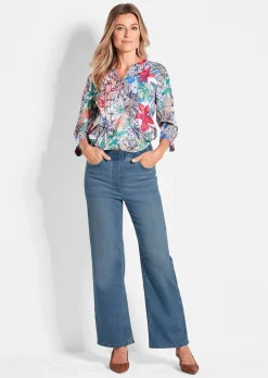 Jeansschlupfhose VERA mit weitem Bein
