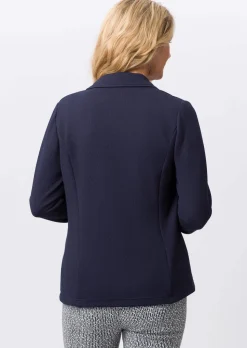 Jerseyblazer aus Strukturware mit Taschen