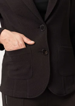 Jerseyblazer aus Strukturware mit Taschen