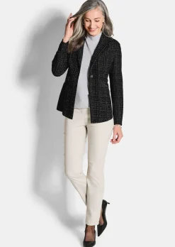 Jersey-Blazer in Tweed-Optik