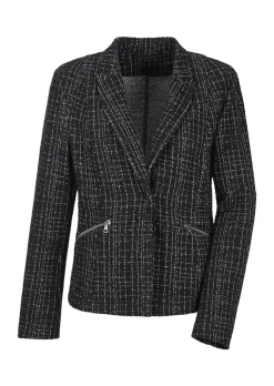 Jersey-Blazer in Tweed-Optik