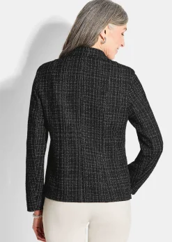 Jersey-Blazer in Tweed-Optik