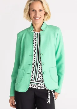Jersey-Blazer mit kleinem Stehkragen