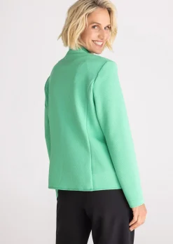 Jersey-Blazer mit kleinem Stehkragen