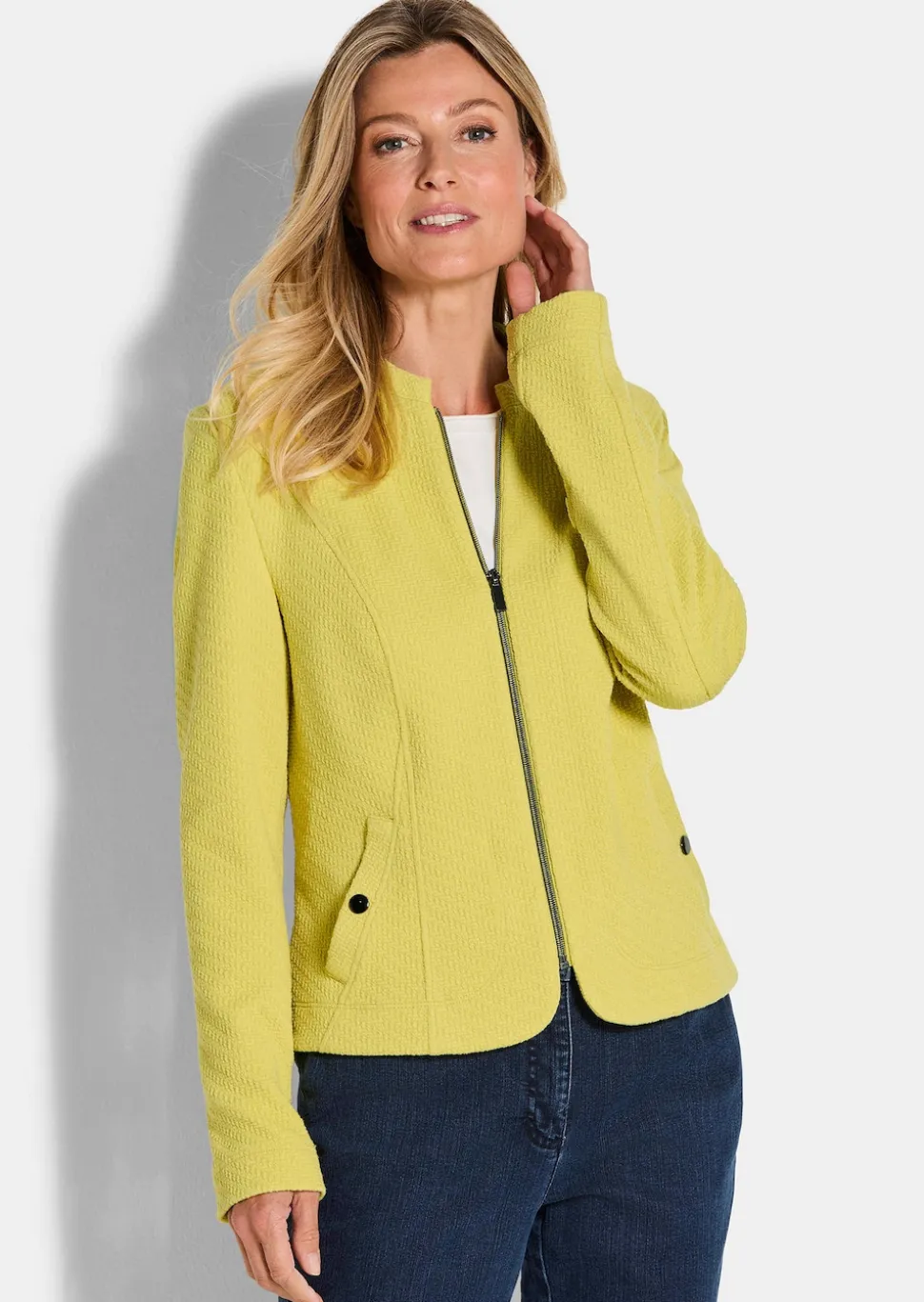 Jersey-Blazer mit Reißverschluss