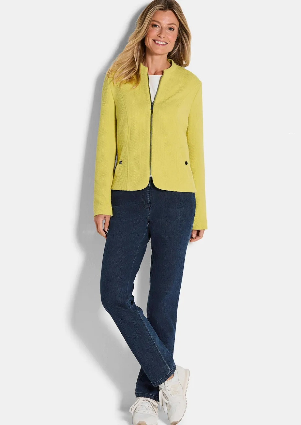 Jersey-Blazer mit Reißverschluss