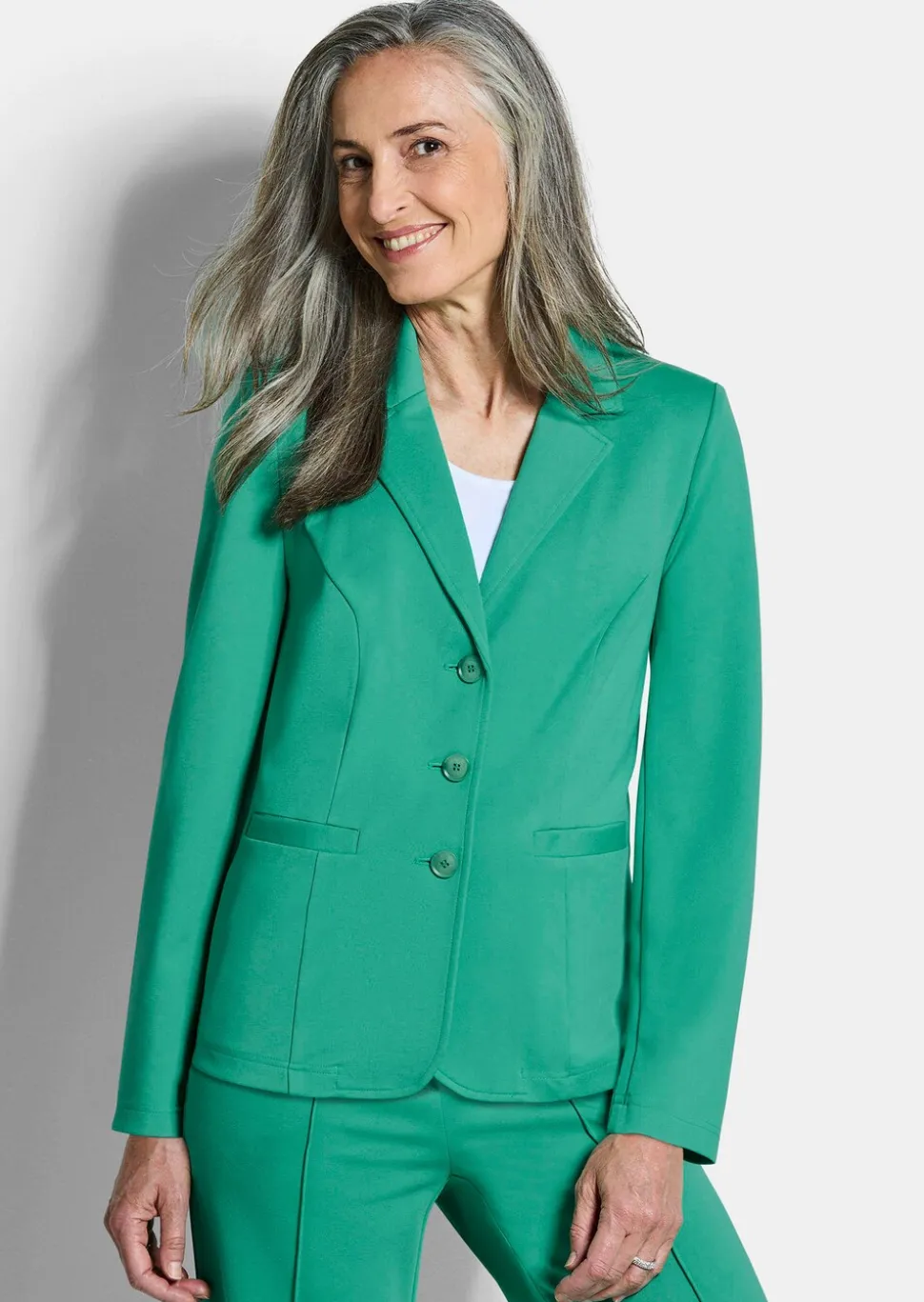 Jersey-Blazer mit Reverskragen