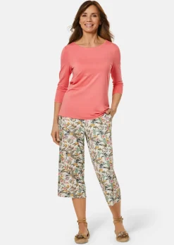 Jersey-Culotte VERA mit Blättermuster