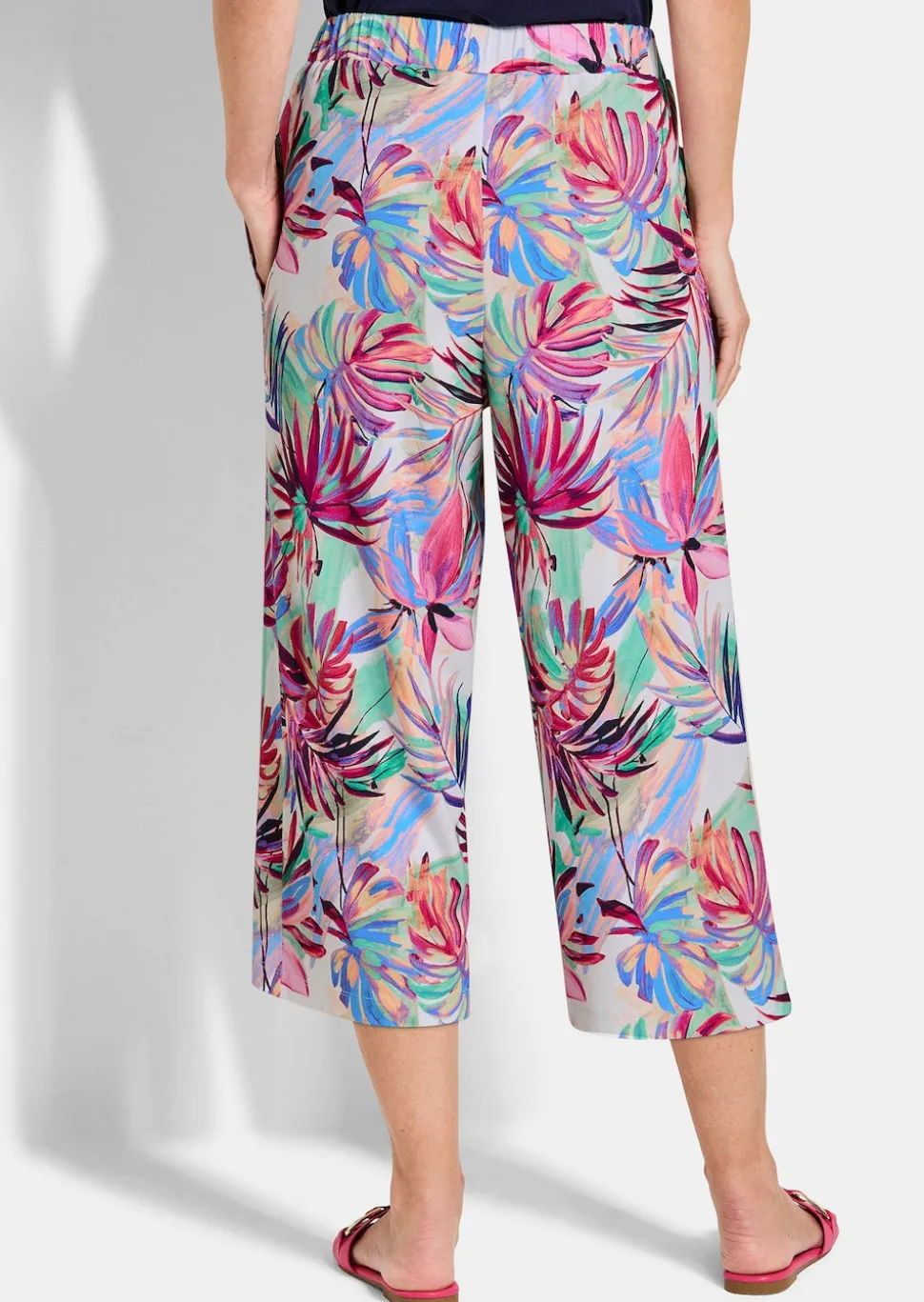 Jersey-Culotte VERA mit Palmenprint