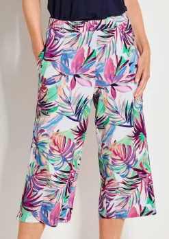Jersey-Culotte VERA mit Palmenprint