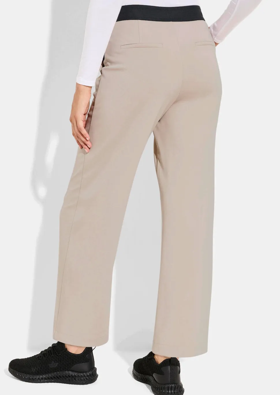 Jersey-Freizeithose mit Biesen