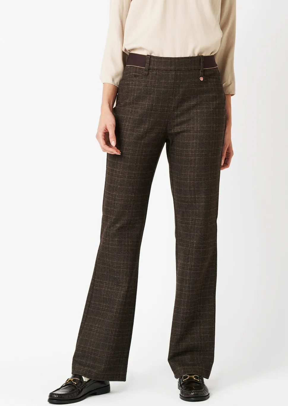 Jerseyhose "Alice New Flared" mit Karomuster