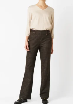 Jerseyhose "Alice New Flared" mit Karomuster