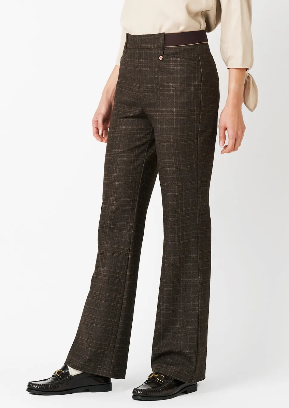 Jerseyhose "Alice New Flared" mit Karomuster