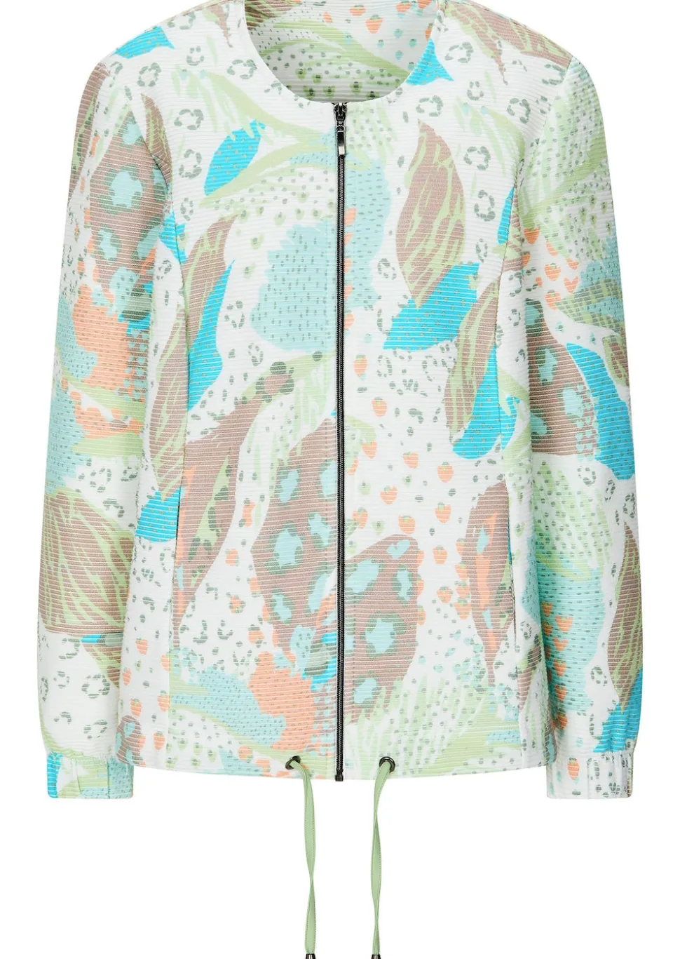 Jersey-Jacke mit Ottomanstruktur
