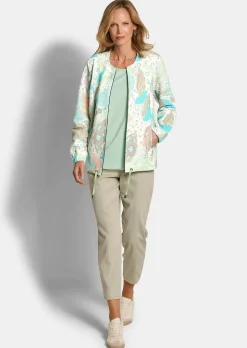 Jersey-Jacke mit Ottomanstruktur