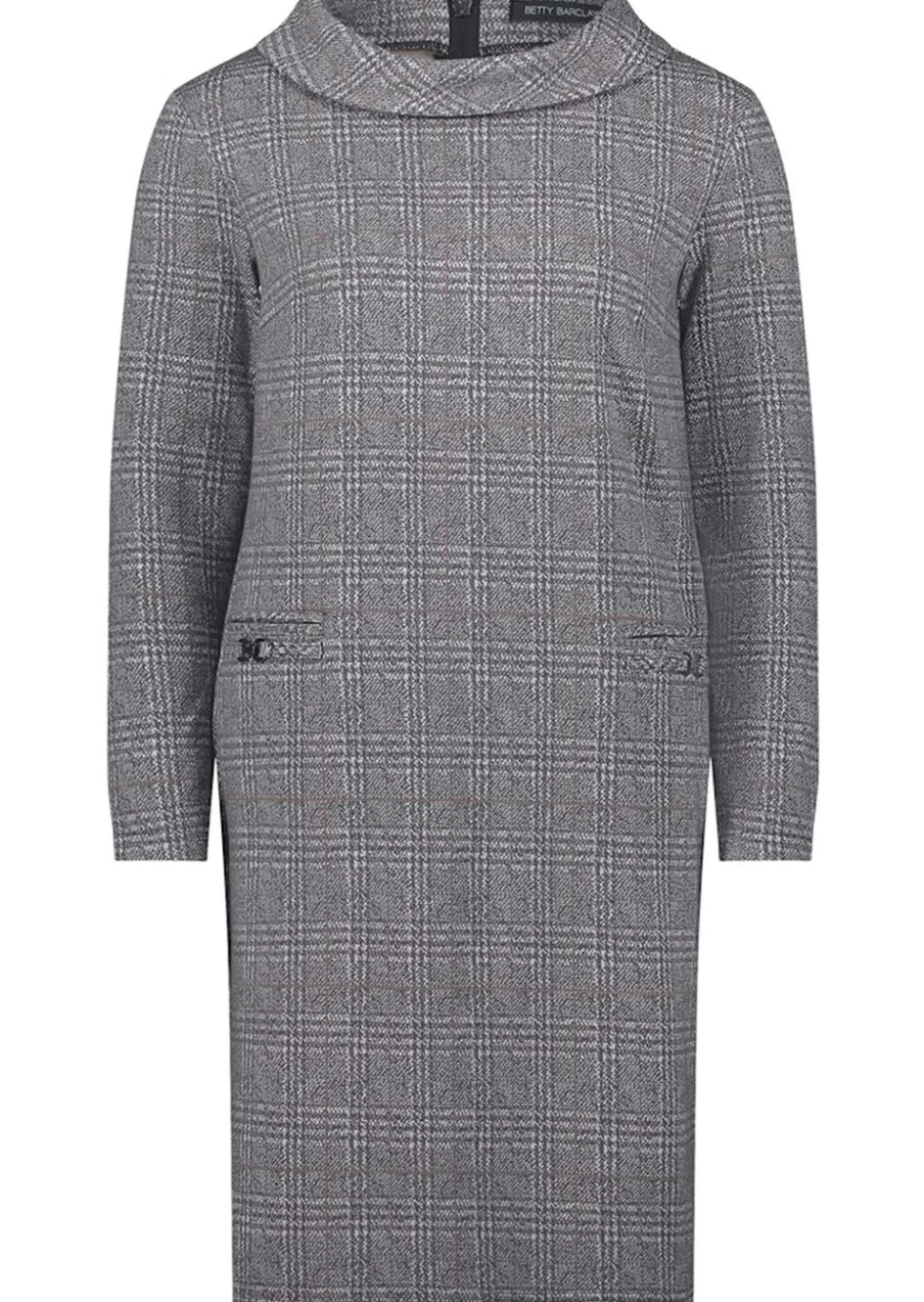 Jerseykleid aus Karo-Jacquard