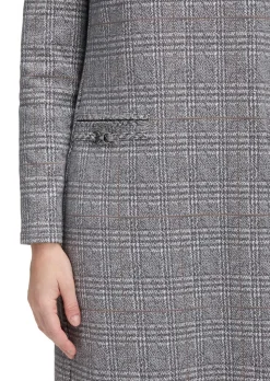 Jerseykleid aus Karo-Jacquard