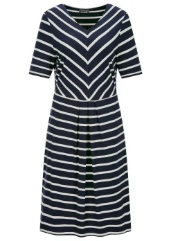 Jersey-Kleid im Marine-Look