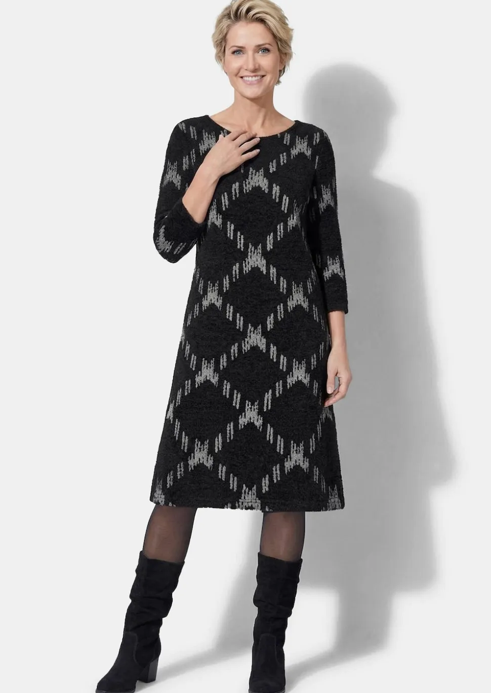 Jersey-Kleid in A-Linie