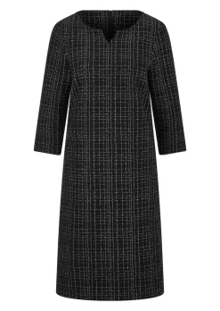 Jerseykleid in Tweed-Optik mit feinem Glanz
