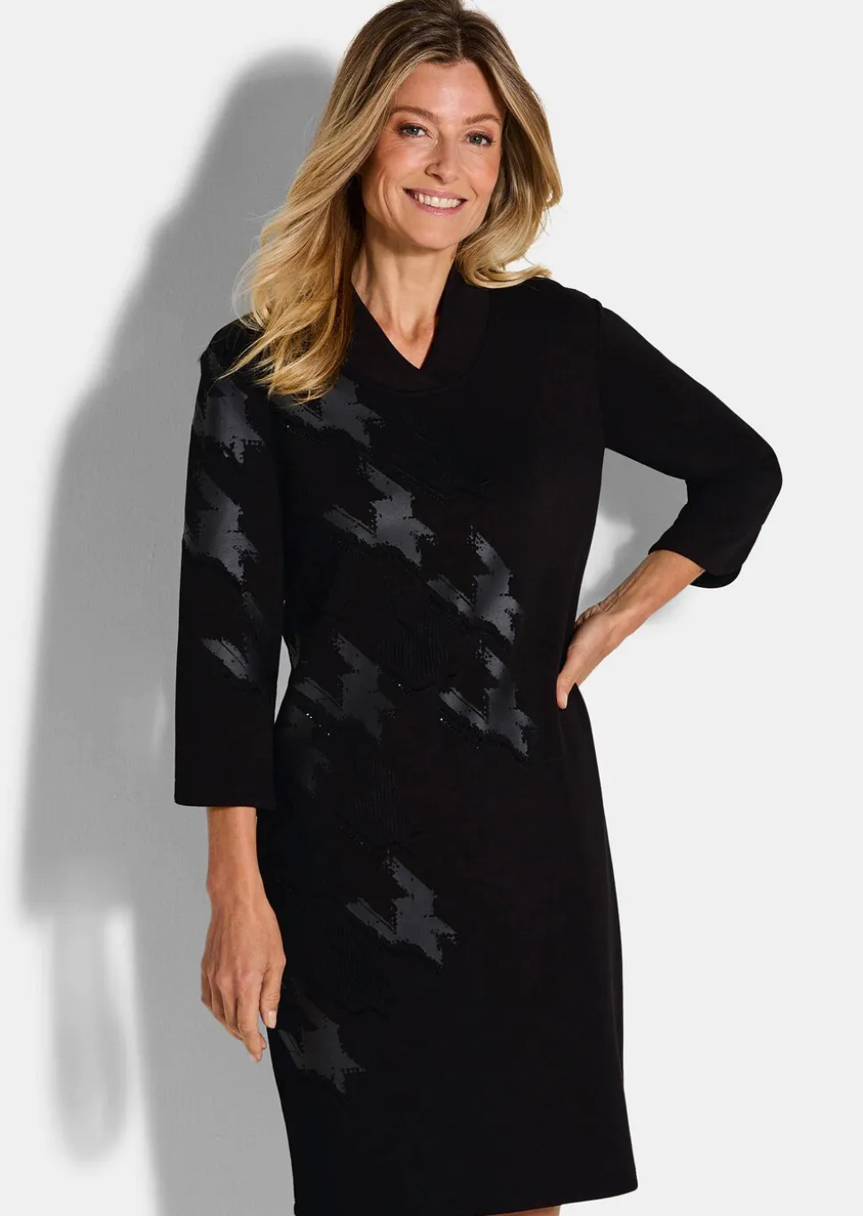Jerseykleid mit edlem Frontprint