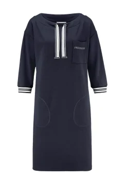 Jersey-Kleid mit Stehkragen