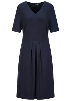 Jersey-Kleid mit V-Ausschnitt