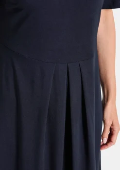 Jersey-Kleid mit V-Ausschnitt