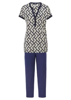 Jersey-Pyjama mit 7/8-Hose
