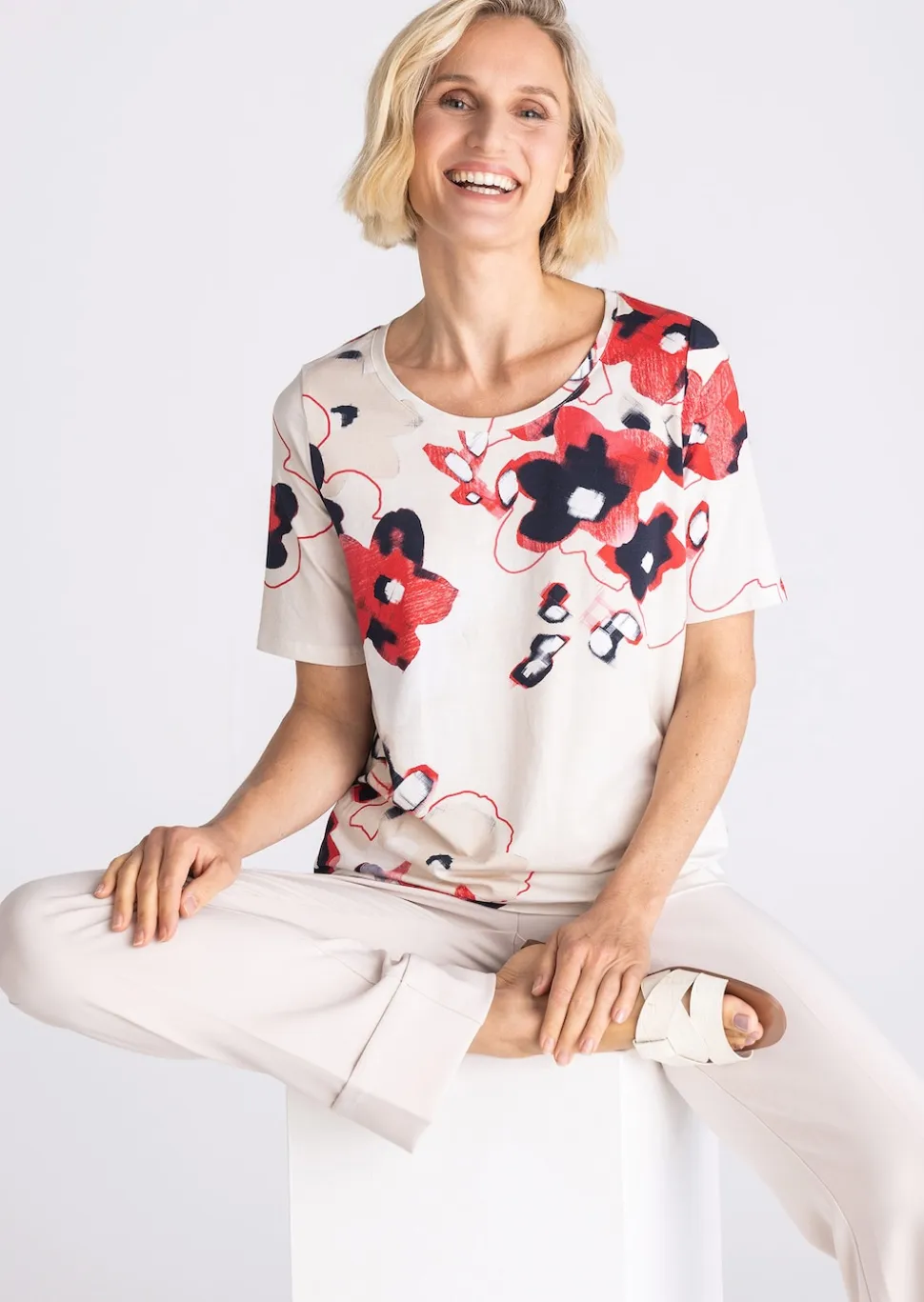Jersey-Shirt aus Baumwolle und Modal