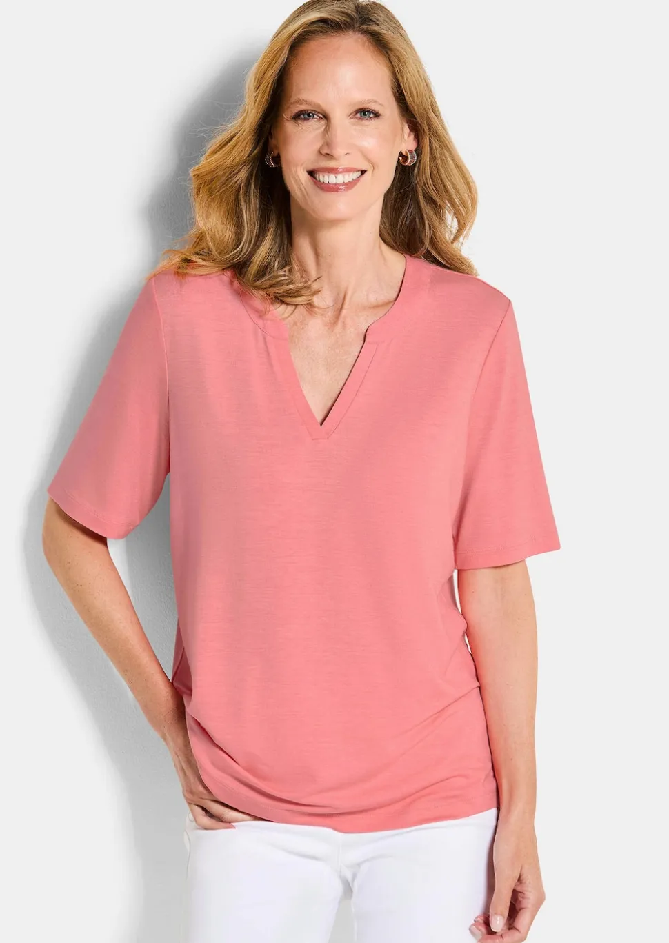 Jersey-Shirt aus weicher Viskose
