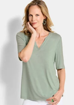 Jersey-Shirt aus weicher Viskose