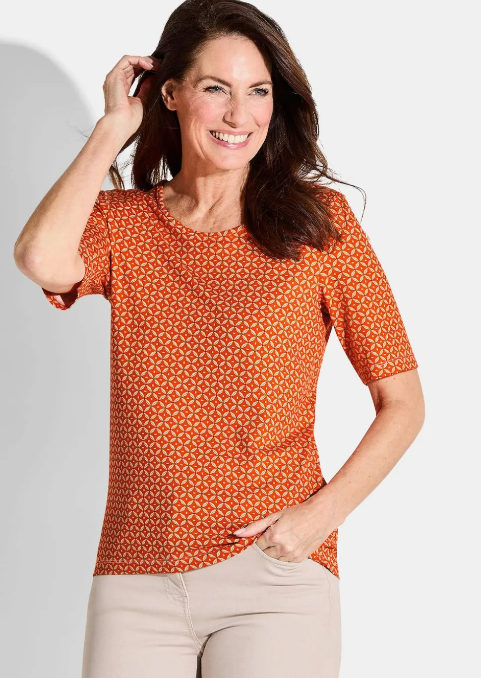 Jersey-Shirt im Minimalprint