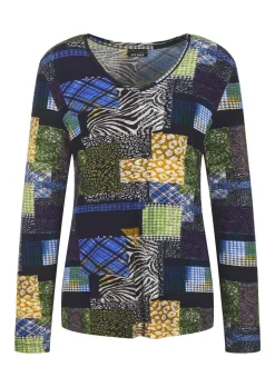 Jersey-Shirt im Patch-Print