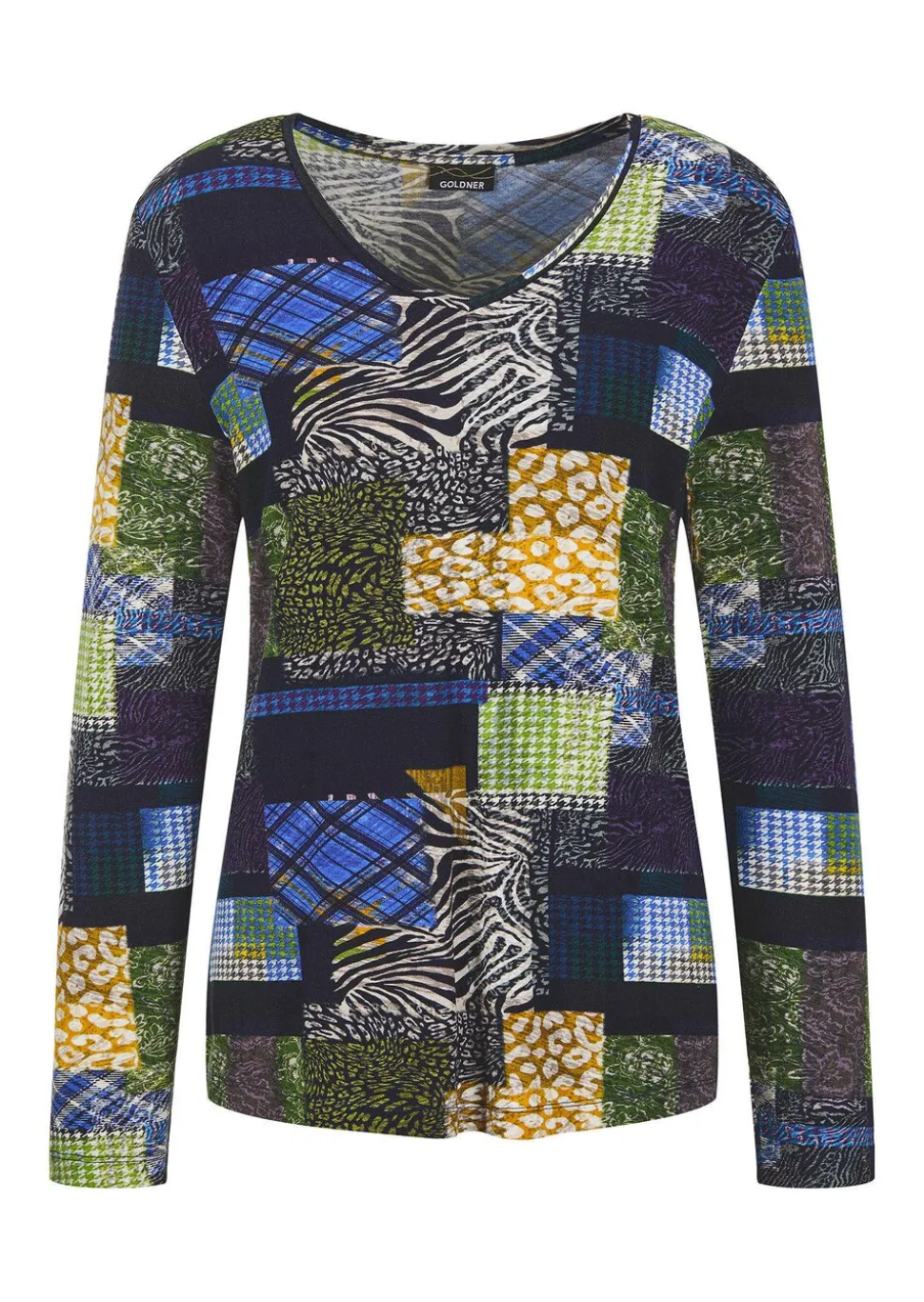 Jersey-Shirt im Patch-Print