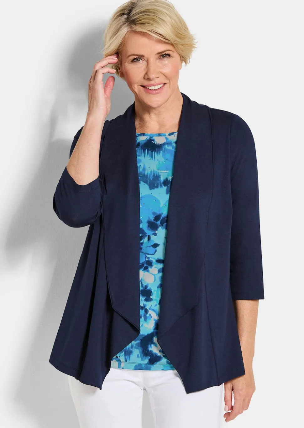 Jersey-Shirt in 2-in-1-Optik