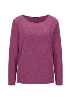 Jersey-Shirt in Krepp-Optik