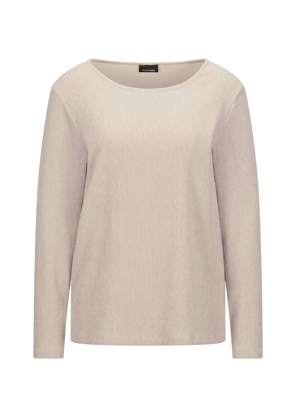 Jersey-Shirt in Krepp-Optik